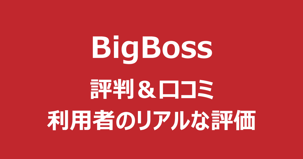 BigBoss(ビッグボス)の評判